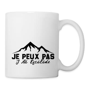 auf einen Felsen klettern Ich kann nicht Ich bin geklettert - Tasse - Weiß - Rechts