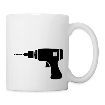 Bohrmaschine - Tasse - Weiß - Rechts