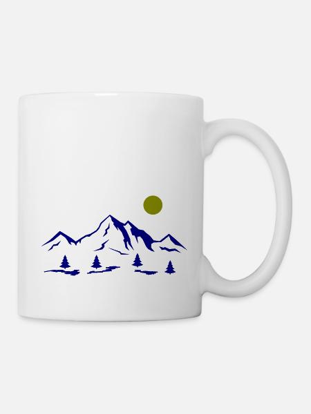 Berge - Tasse - Weiß