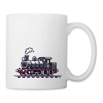 Dampflokomotive - Tasse - Weiß - Rechts