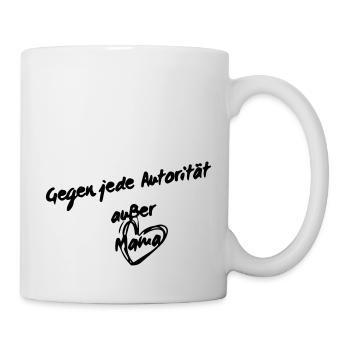 Against any authority except mom - Mug - white - Right