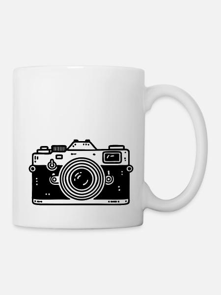 camera photographer photograph camera - Mug - white