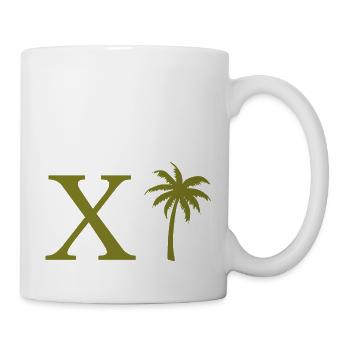 Lettre x vert Palm - Mug blanc - blanc - Droite