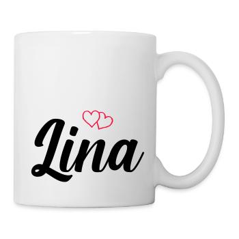lina name - Tasse - Weiß - Rechts