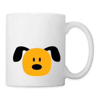 Dog Face Small Happy Pet Head Cute - Mug - white - Right