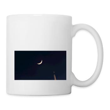 Der Mond und das Flugzeug - Tasse - Weiß - Rechts