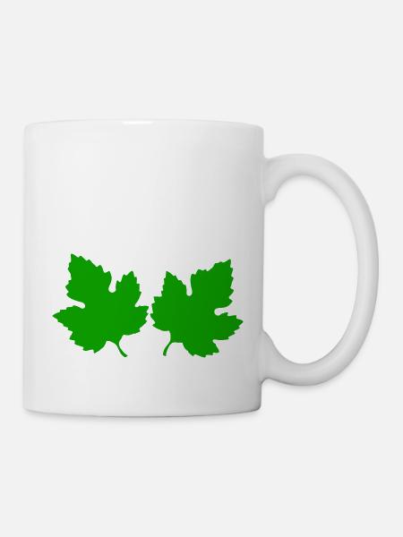 blätter - Tasse - Weiß