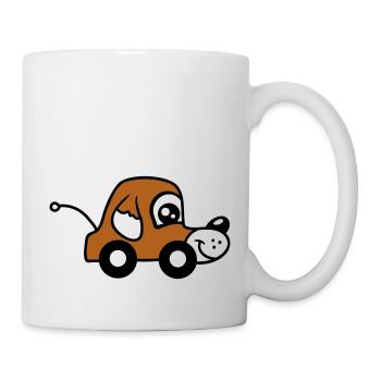 chien voiture jouet roues motrices télécommandées mignon - Mug blanc - blanc - Droite