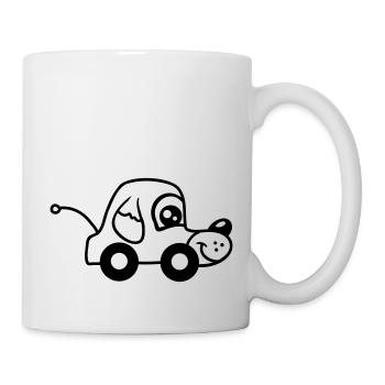 chien voiture jouet roues motrices télécommandées mignon - Mug blanc - blanc - Droite