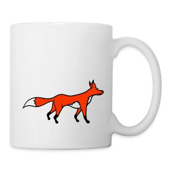 Fox Red Fox Forest Animal Clever Cute Wild Dog - Mug - white - Right