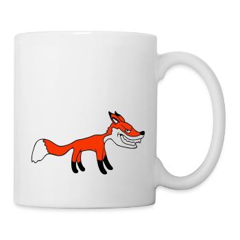 Fuchs Böser Blick Gefährlich Rotfuchs Wildes Tier - Tasse - Weiß - Rechts