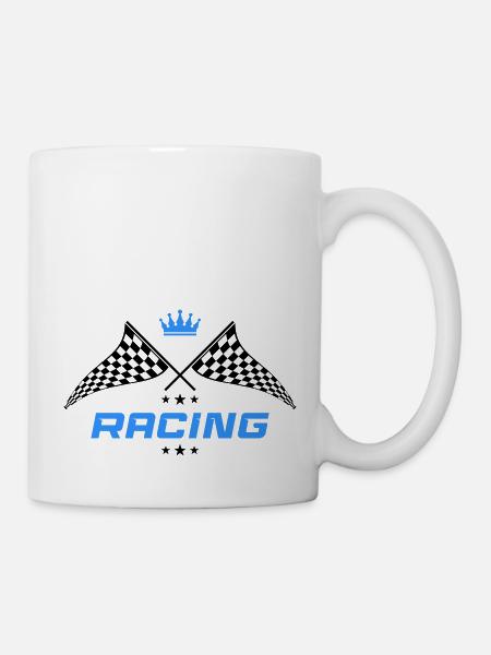 racing symbol - Tasse - Weiß
