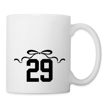 Numéro 29 noeud - 29e anniversaire - Mug blanc - blanc - Droite