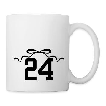 Numéro 24 noeud - 24e anniversaire - Mug blanc - blanc - Droite