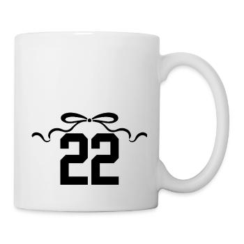 Numéro 22 noeud - 22e anniversaire - Mug blanc - blanc - Droite