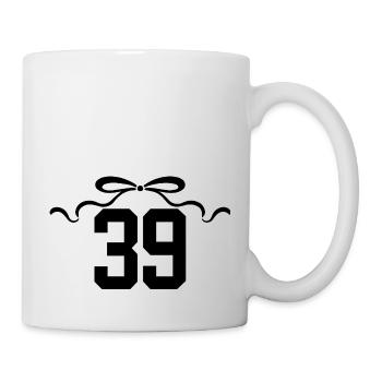 Nummer 39 Knoten - 39. Jahrestag - Tasse - Weiß - Rechts