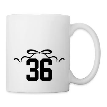 Nummer 36 Knoten - 36. Jahrestag - Tasse - Weiß - Rechts