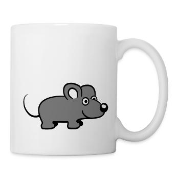 Maus Mäuschen Süße Kleine Ratte Nager Freundlich - Tasse - Weiß - Rechts