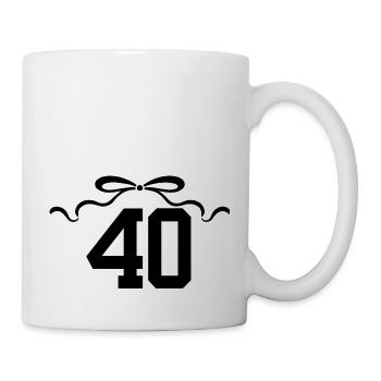 Numéro 40 noeud - 40e anniversaire - Mug blanc - blanc - Droite