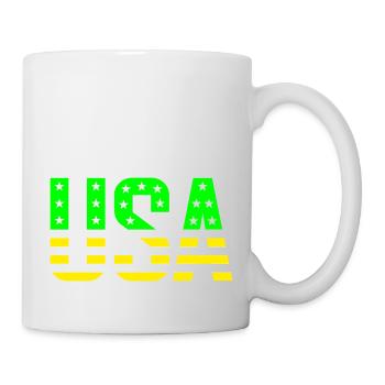 USA green yellow - Mug - white - Right