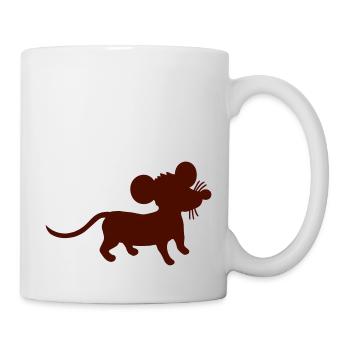 Mouse Mouse Cute Little Rat Rodent Silhouette - Mug - white - Right