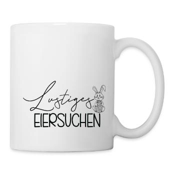 Lustiges Eiersuchen 🥚😂 - Tasse - Weiß - Rechts
