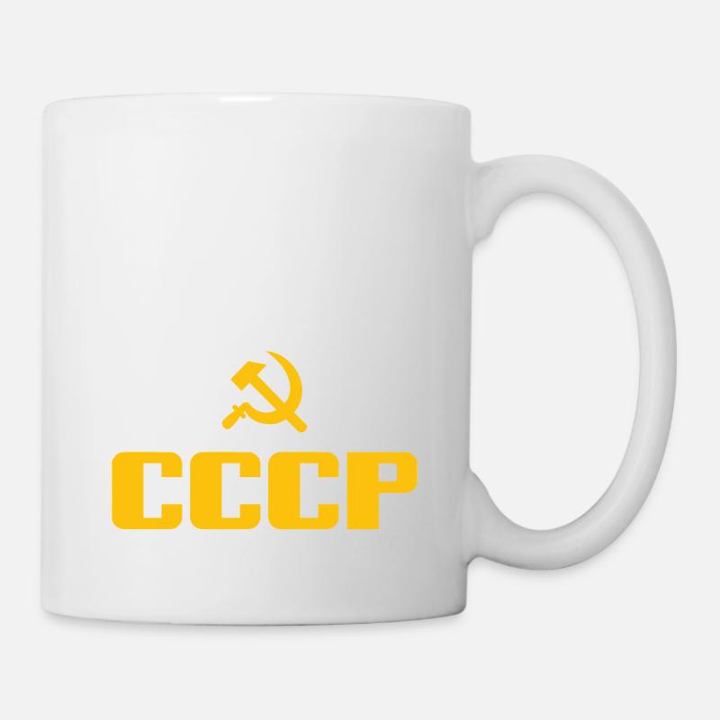 Soviet - Hammer and Sickle Soviet Union - Communist - Mug - white