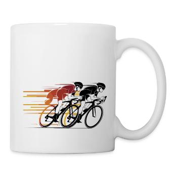 Vintage Rennradfahrer - Tasse - Weiß - Rechts
