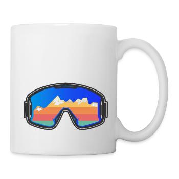 Lunettes de ski Skier Vintage Design Dark - Mug blanc - blanc - Droite