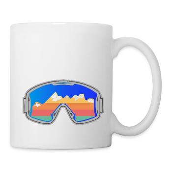 Lunettes de ski skieur Vintage Design Bright - Mug blanc - blanc - Droite