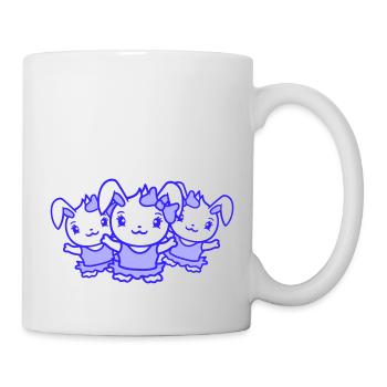 3 Bunnies Girls Pretty Girls Women Bunny Small - Mug - white - Right