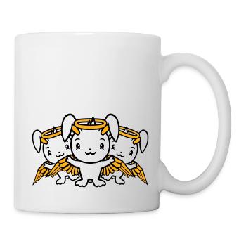 3 Bunnies Angel Wings Halo Sky Team - Mug - white - Right