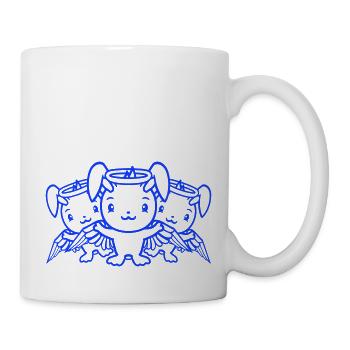 3 Bunnies Angel Wings Halo Sky Team - Mug - white - Right