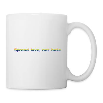 Spread love, not hate Rainbow♥ (long) - Tasse - Weiß - Rechts