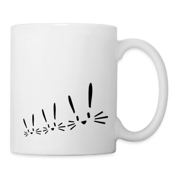 3 Hasen Familie Kinder Eltern drei Freunde Crew - Tasse - Weiß - Rechts