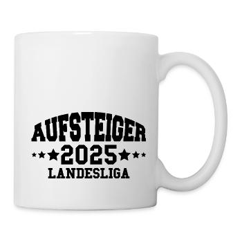 Aufsteiger 2025 Landesliga Aufstieg Fußball - Tasse - Weiß - Rechts