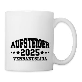 Aufsteiger 2025 Verbandsliga Aufstieg Fußball - Tasse - Weiß - Rechts