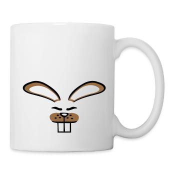 Hase Kaninchen Häschen Cartoon Kleintier niedlich - Tasse - Weiß - Rechts