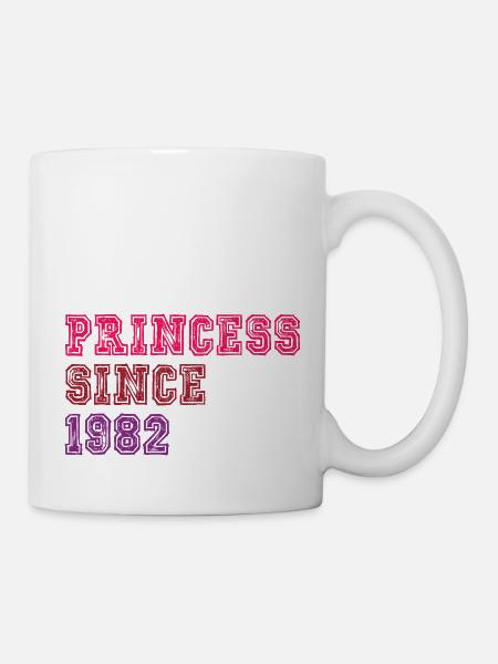 1982 Anniversaire Princesse - Mug blanc - blanc