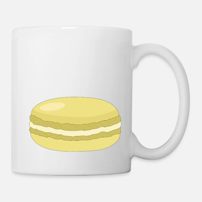 yellow macaron - Mug - white