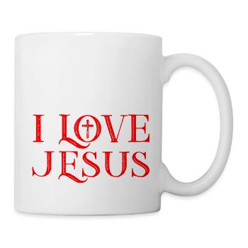 Jesus love - Tasse - Weiß - Rechts