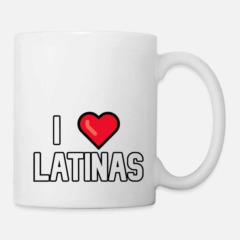 Ich liebe Latinas - Tasse - Weiß