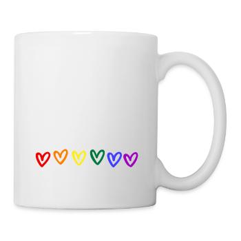 Don't Buy Adopt (Menschen, Haustiere, Herzen) dunkel - Tasse - Weiß - Rechts