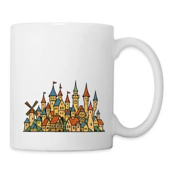 Schloss Dorf Märchen - Mug blanc - blanc - Droite