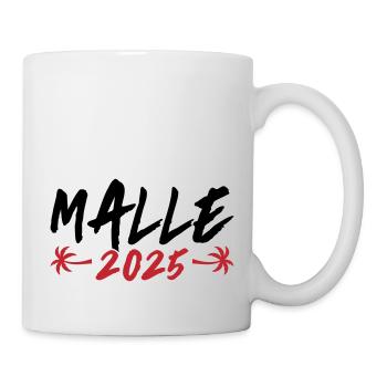 Malle 2025 Palme - Mallorca Urlaub - Tasse - Weiß - Rechts