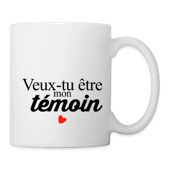 Willst du mein Zeuge sein? - Tasse - Weiß - Rechts