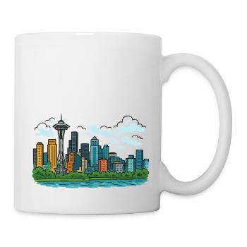 seattle stadt - Tasse - Weiß - Rechts