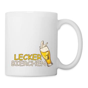 lecker bierchen - Tasse - Weiß - Rechts