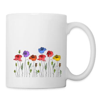 Blumen - Tasse - Weiß - Rechts