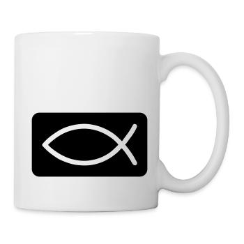 Fisch Christlich Jesus - Tasse - Weiß - Rechts